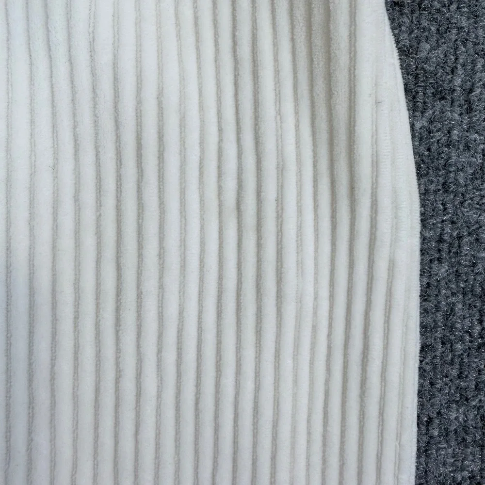 Minimalist‎ Free People Cream Ribbed Midi Skirt Side Slit XS